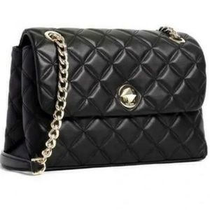 NWT KATE SPADE Natalia Medium Flap Shoulder Bag in black $429 tag attached